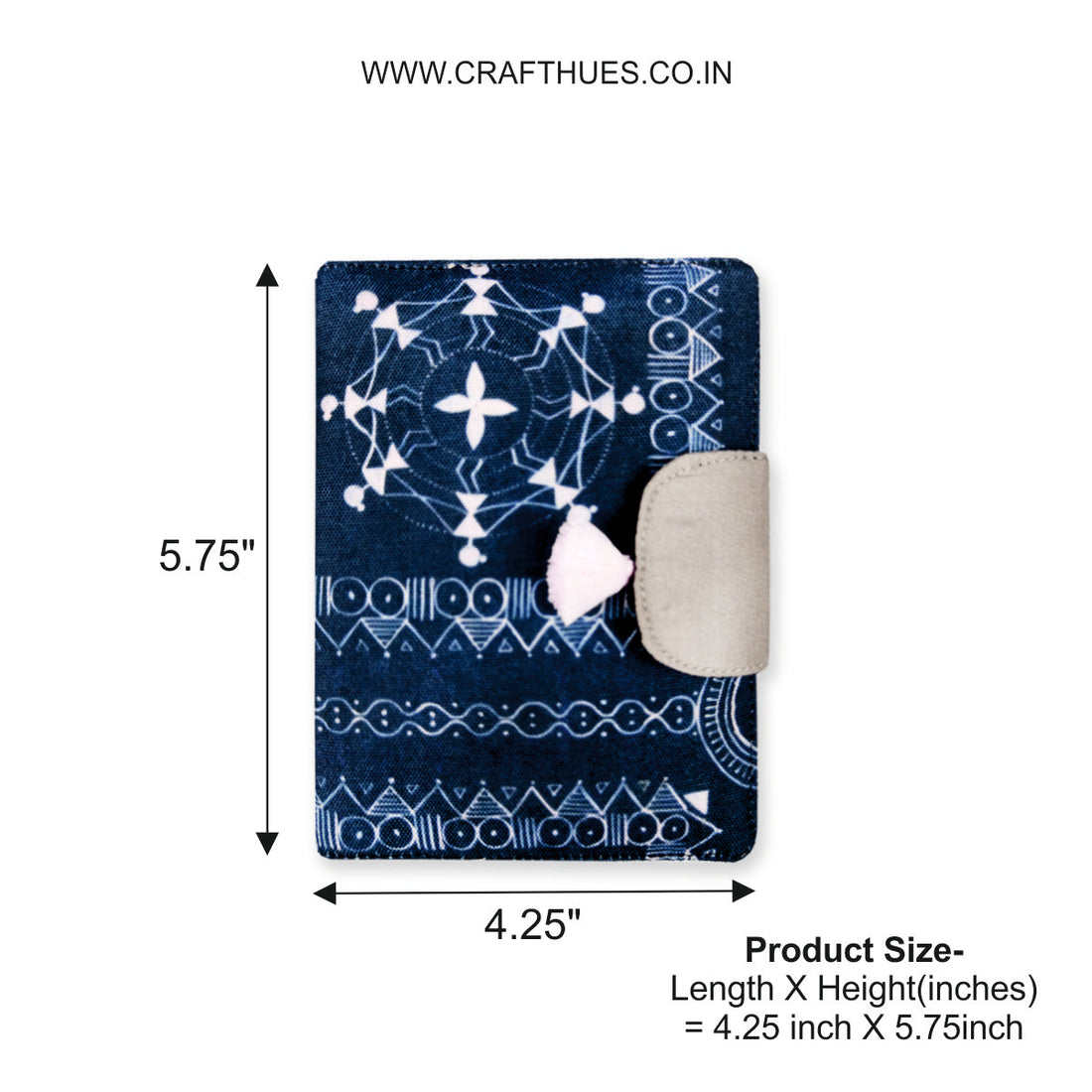 Passport Case- Black Warli