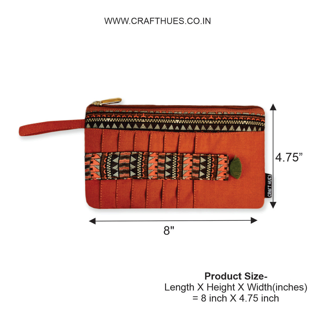 Long front card Wallet-Rust Aztec