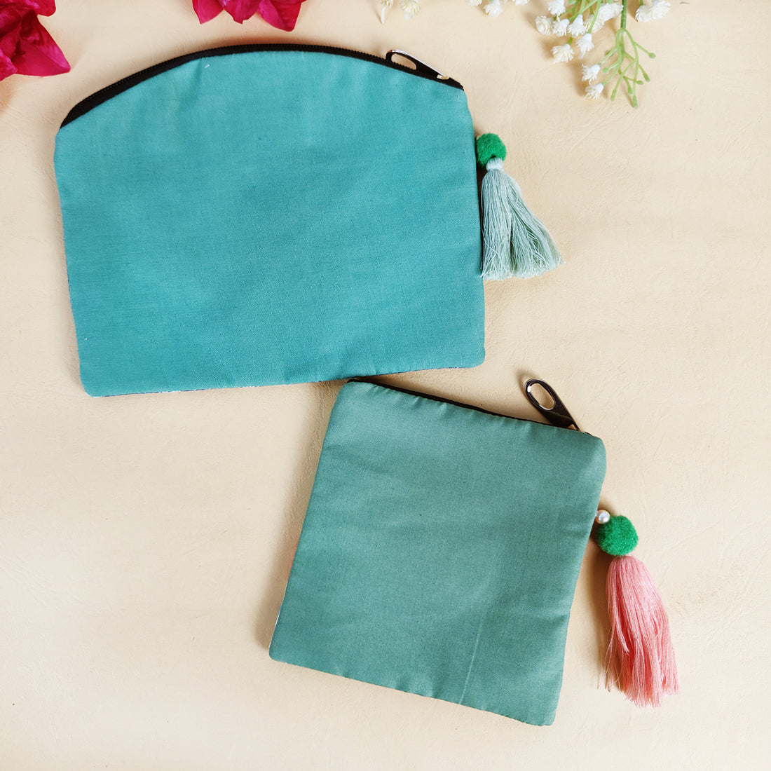 Teal Square Curve Pouch Combo