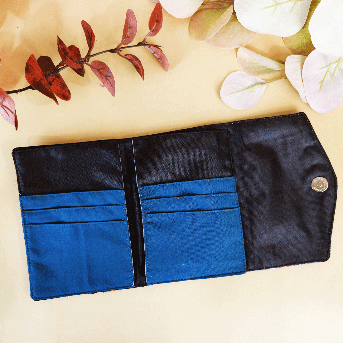 3-Fold Wallet- Blue Jharokha