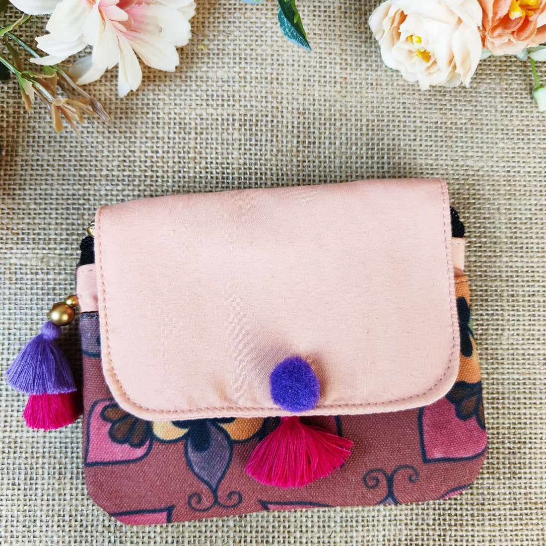 Pink-Peach Kollam Mini Wallet