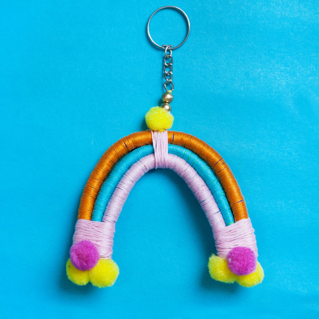 Candy Floss Rainbow Key ring/Bag Charm