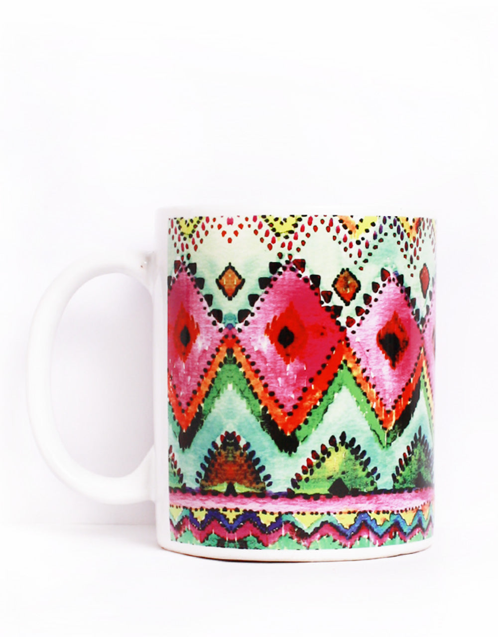 Pink Ikkat Coffee Mug