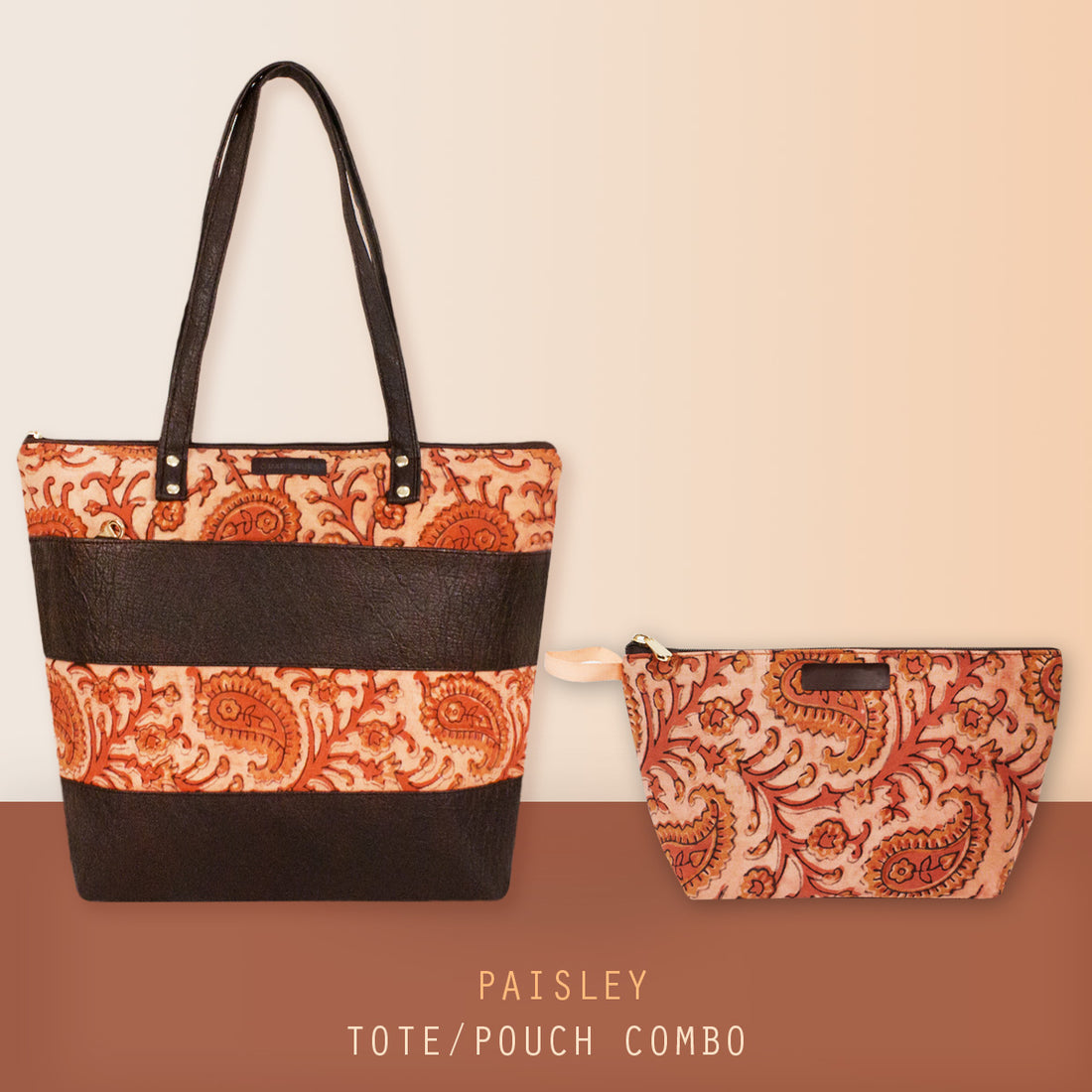 Paisley Tote/Pouch Combo