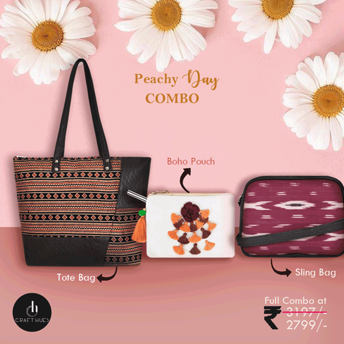 Peachy Day Bags Combo