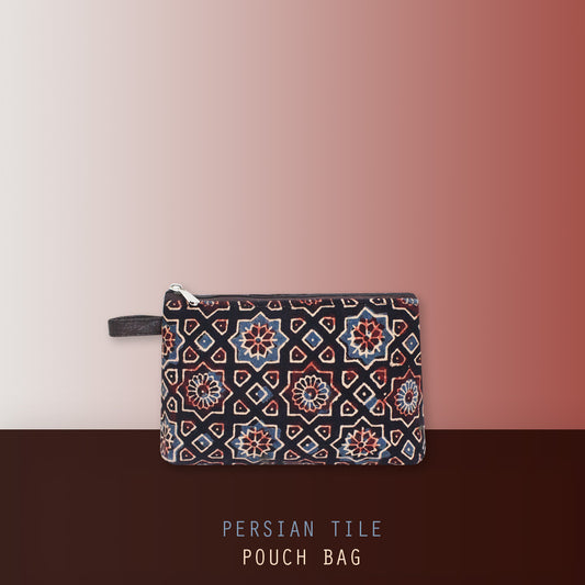 Persian Tile Block Printed Pouch