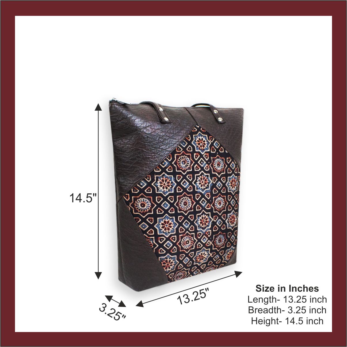 Persian Tile Block Printed Tote Bag