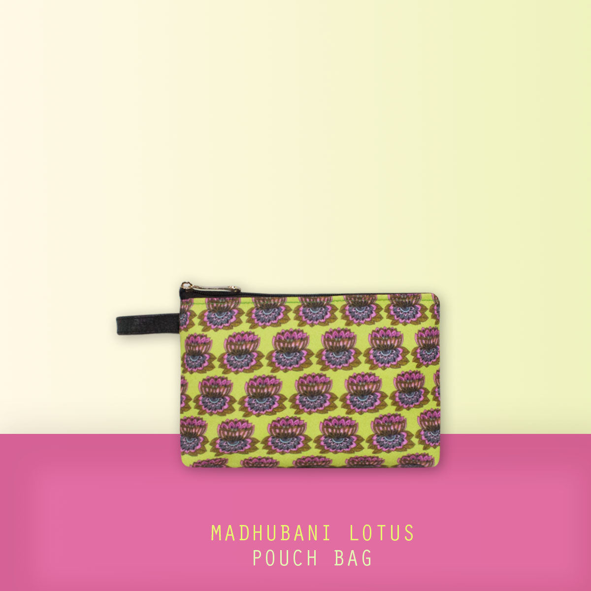 Madhubani Lotus Pouch