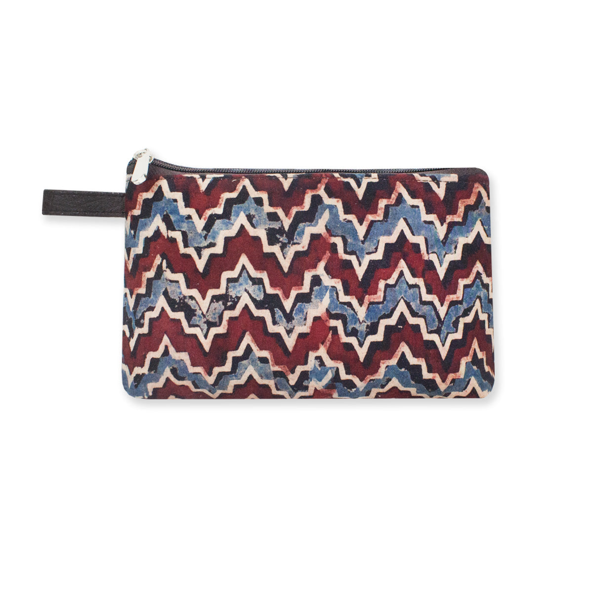 Waves Block Printed Pouch