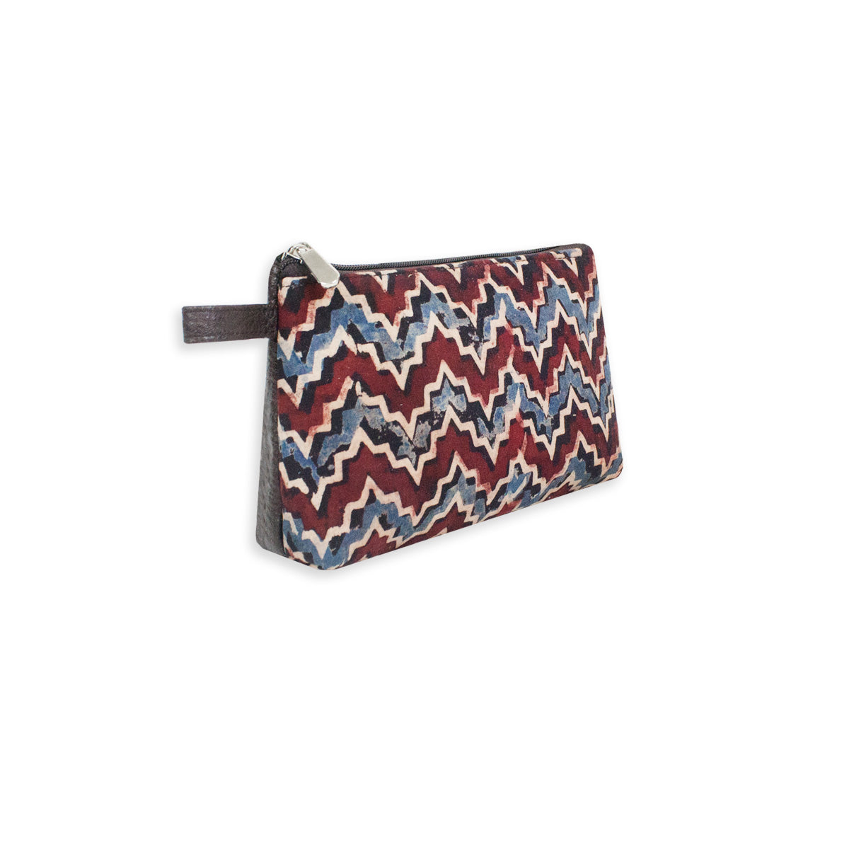 Waves Block Printed Pouch