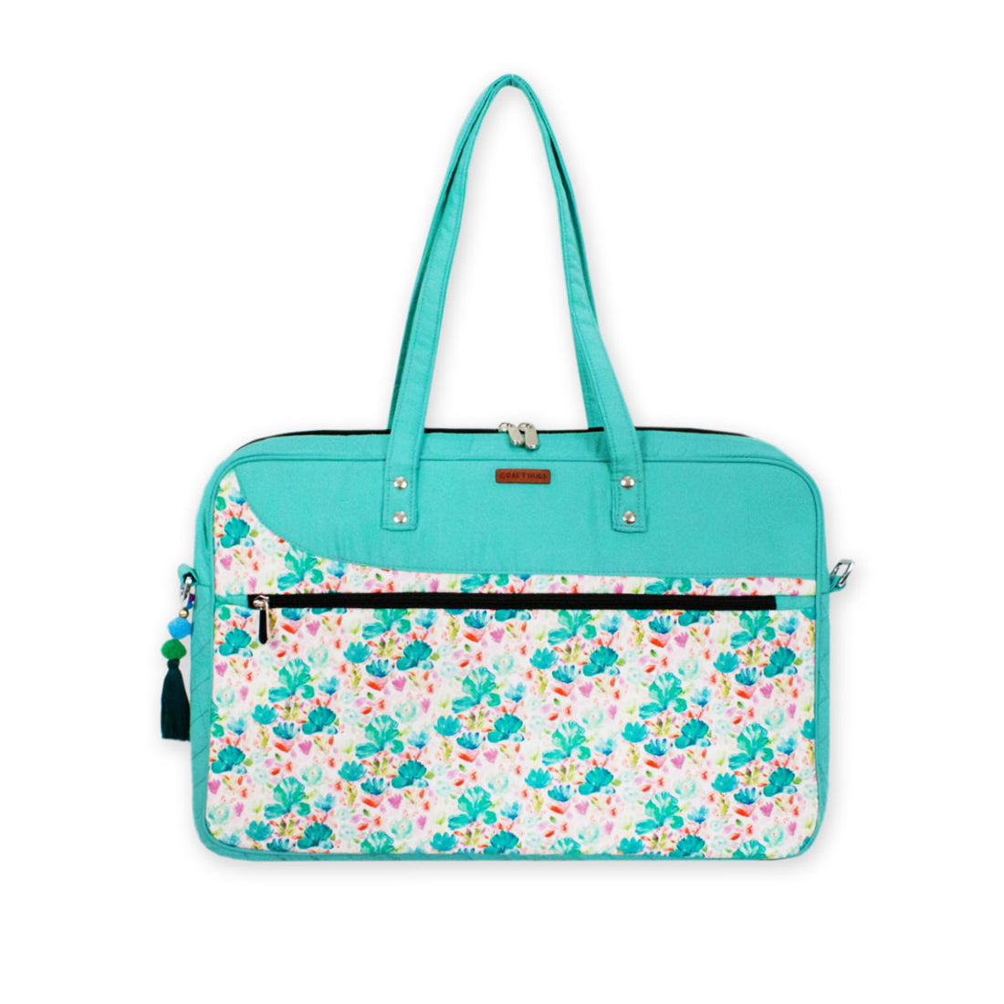 Aqua Floral Laptop Bag