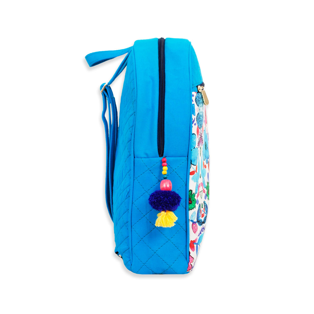 Printed Backpack- Blue Garden