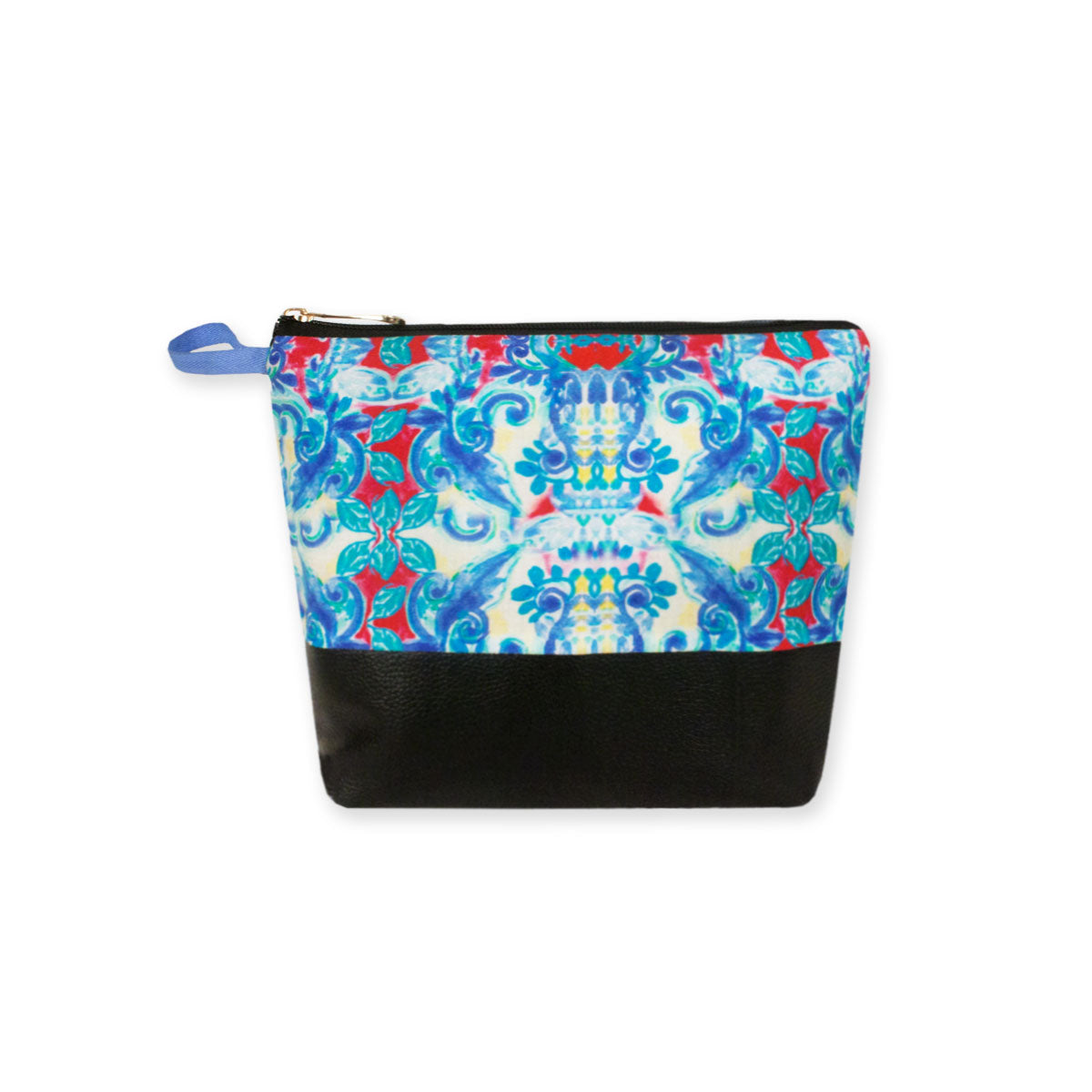 Blue Paisley Printed Pouch