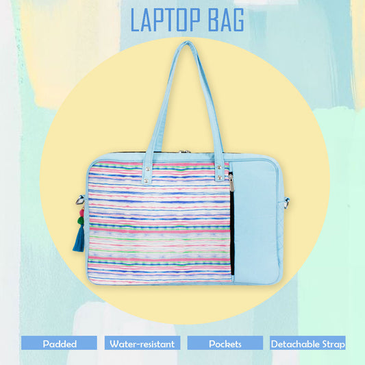 Blue Stripes Laptop Bag