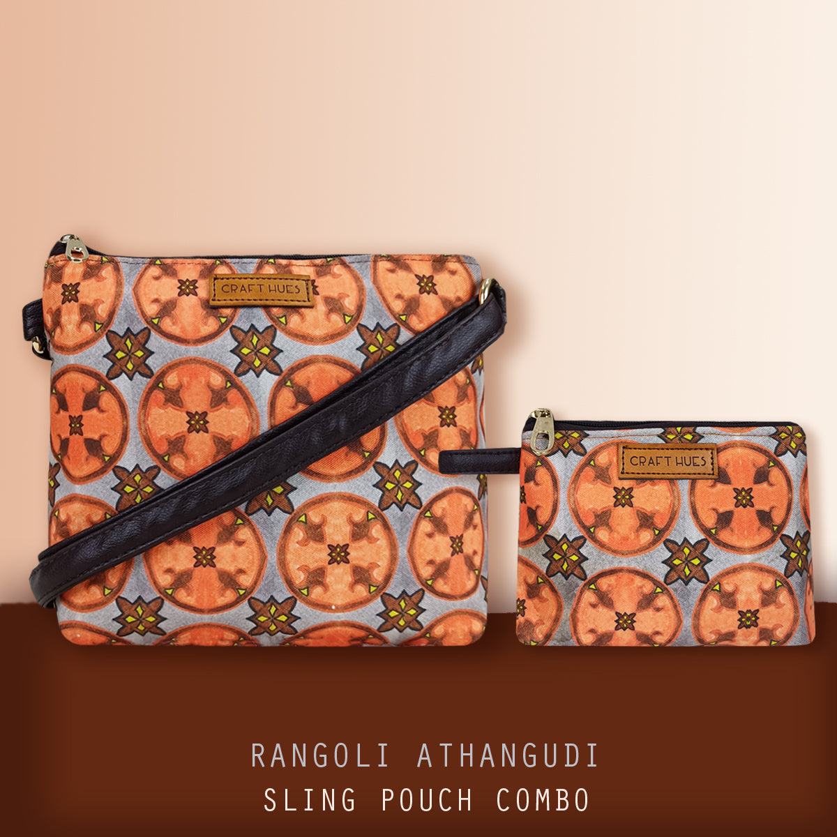 Rangoli Tiles Sling Pouch Combo