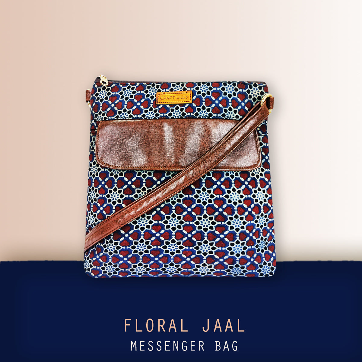 Floral Jaal Messenger Bag