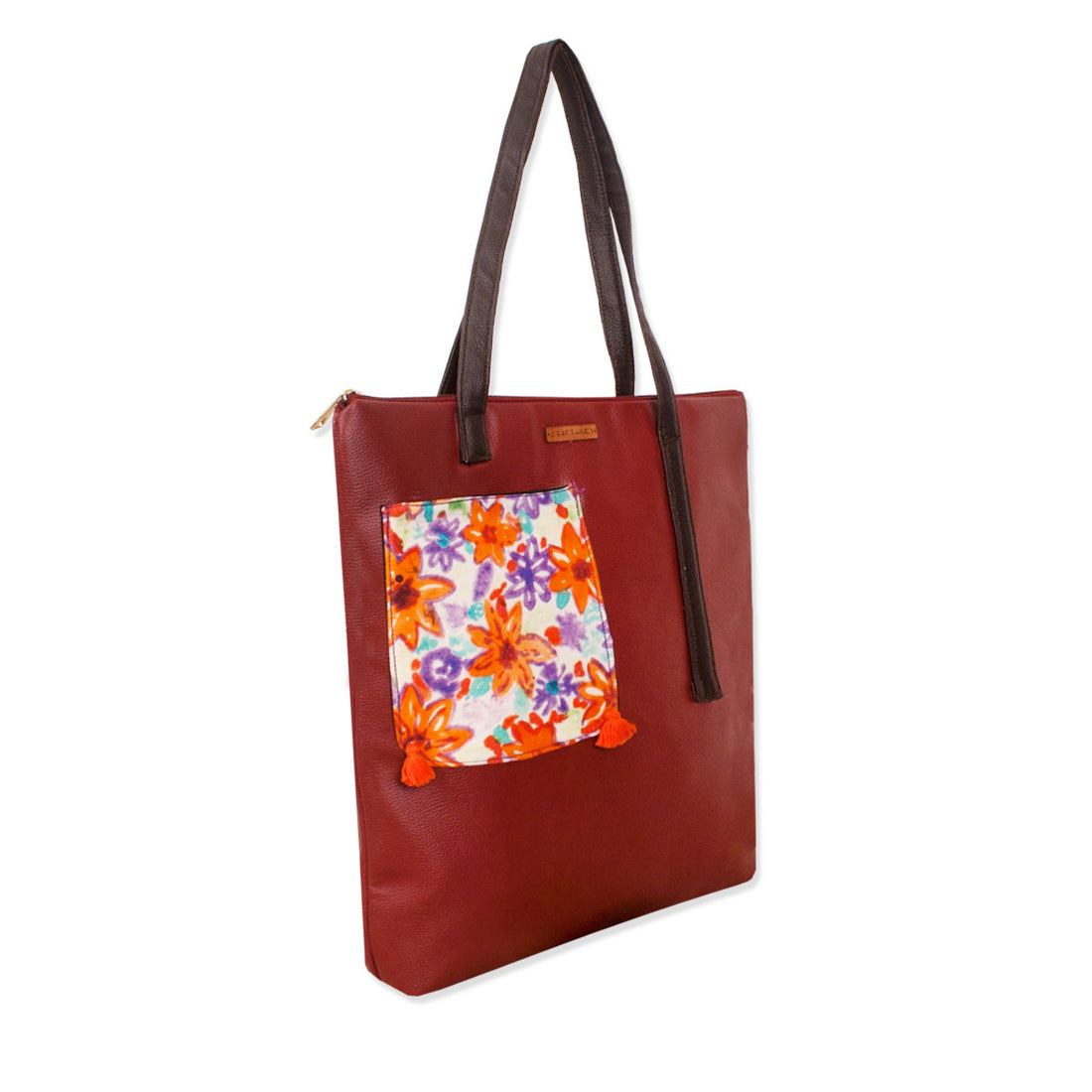 Red Rose Small Pocket Tote