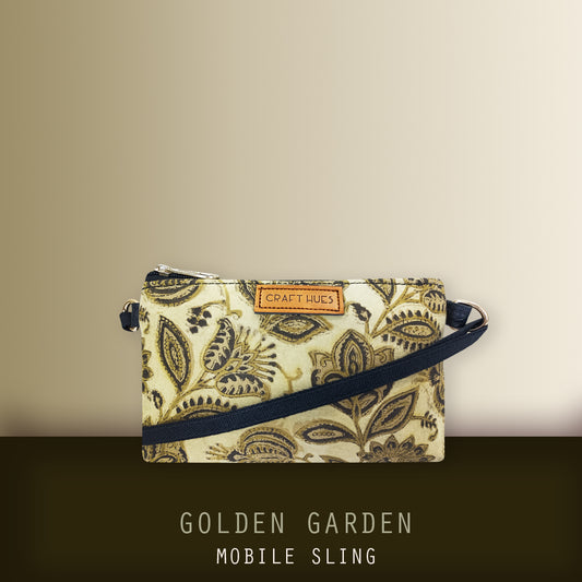 Golden Garden Mobile Sling Bag