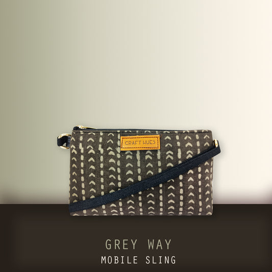 Grey Way Mobile Sling Bag