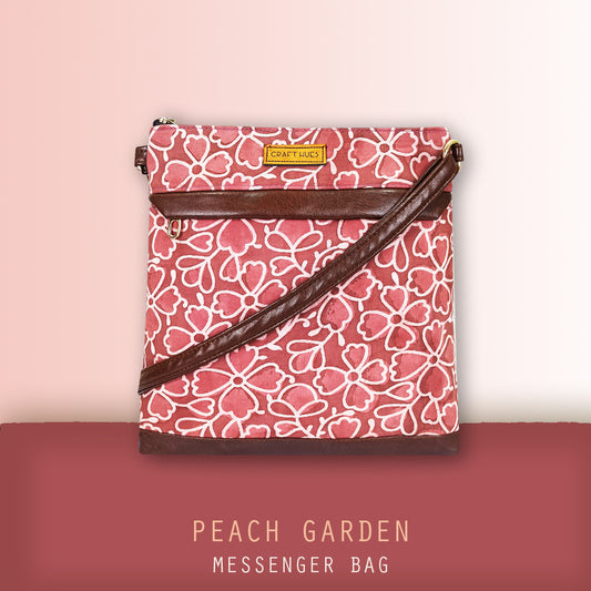 Peach Garden Messenger Bag