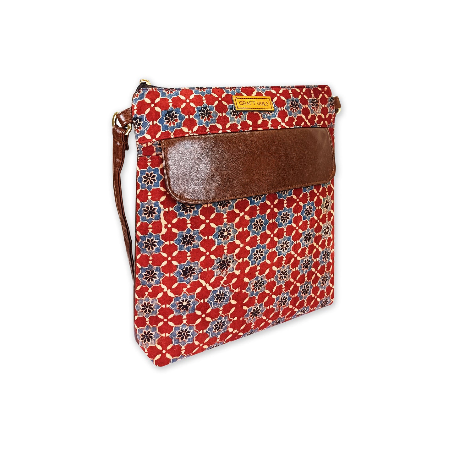 Red Flower Messenger Bag