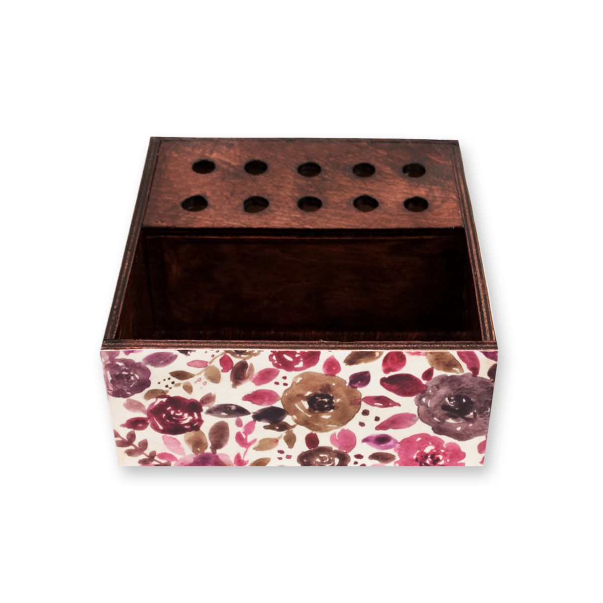 Wooden Table Organizer (Printed Coffee Brown)