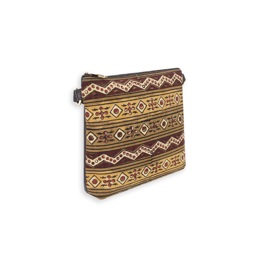 Block-Printed Aztec Sling Bag