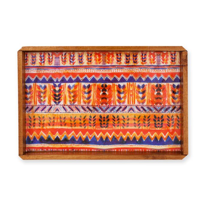 Aztec Rectangle Wooden Tray