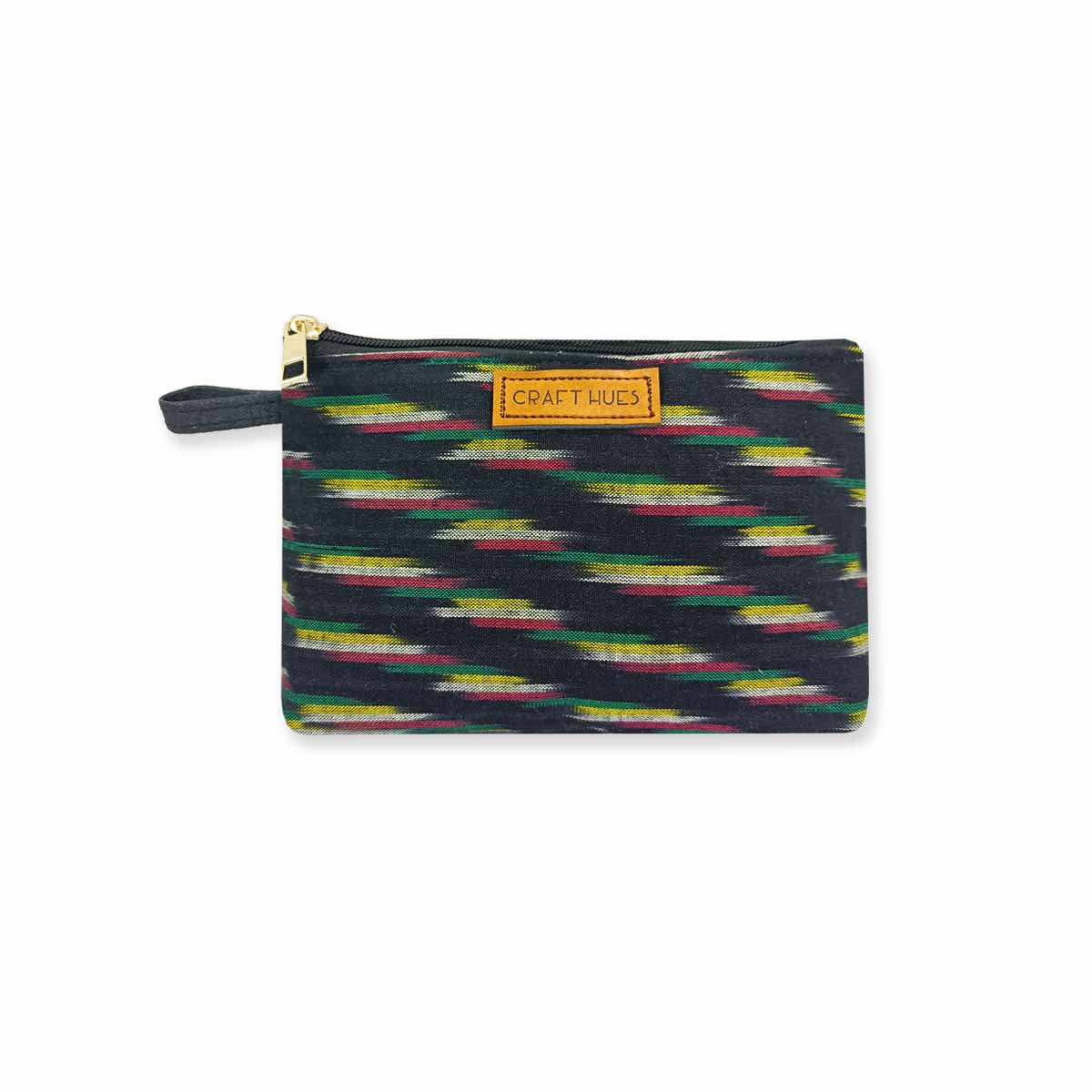 Black Road Ikkat Pouch Bag