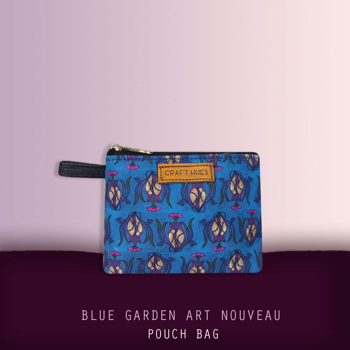 Blue Garden Art Nouveau Multi-purpose Pouch