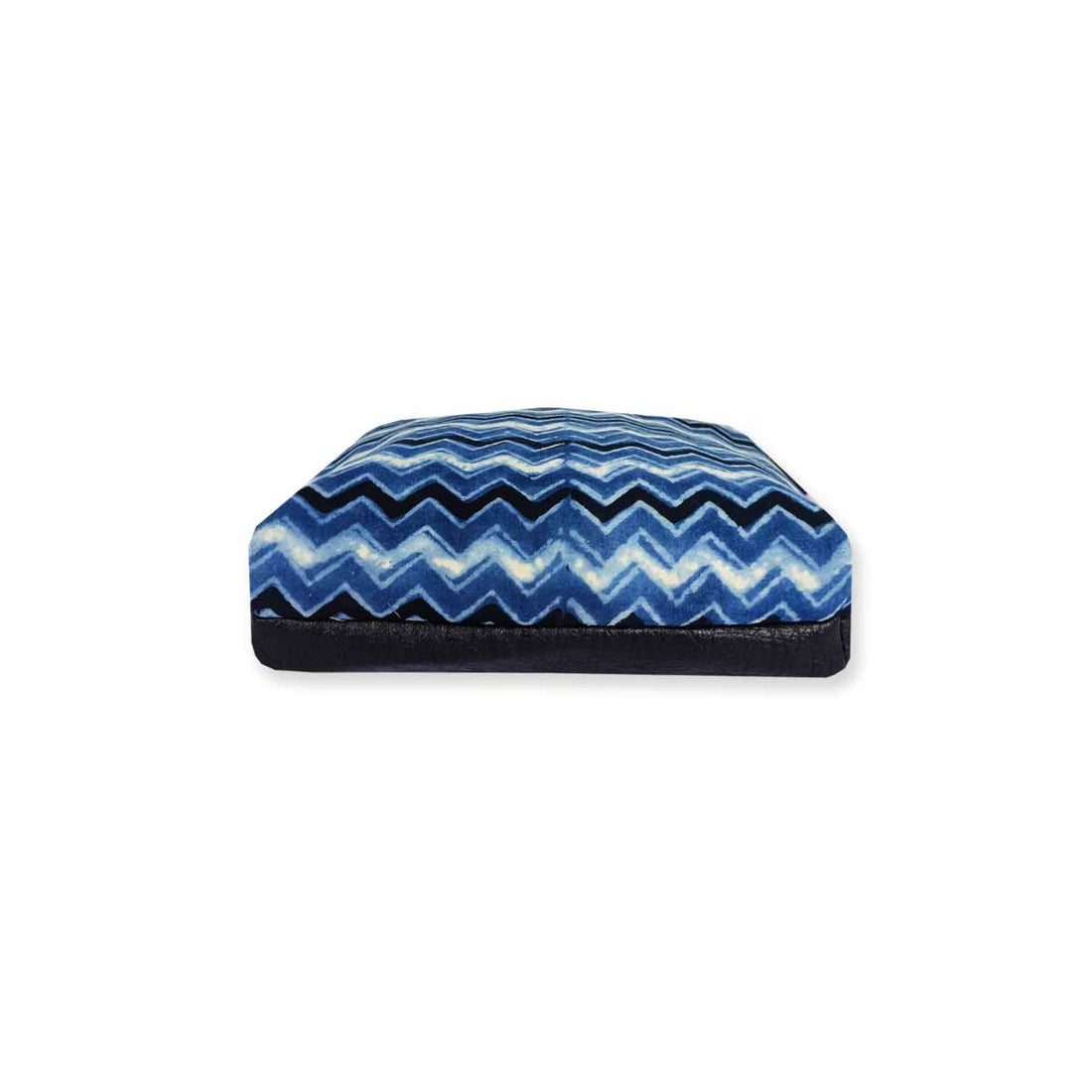 Block-Printed Blue Zig-zag Sling Bag