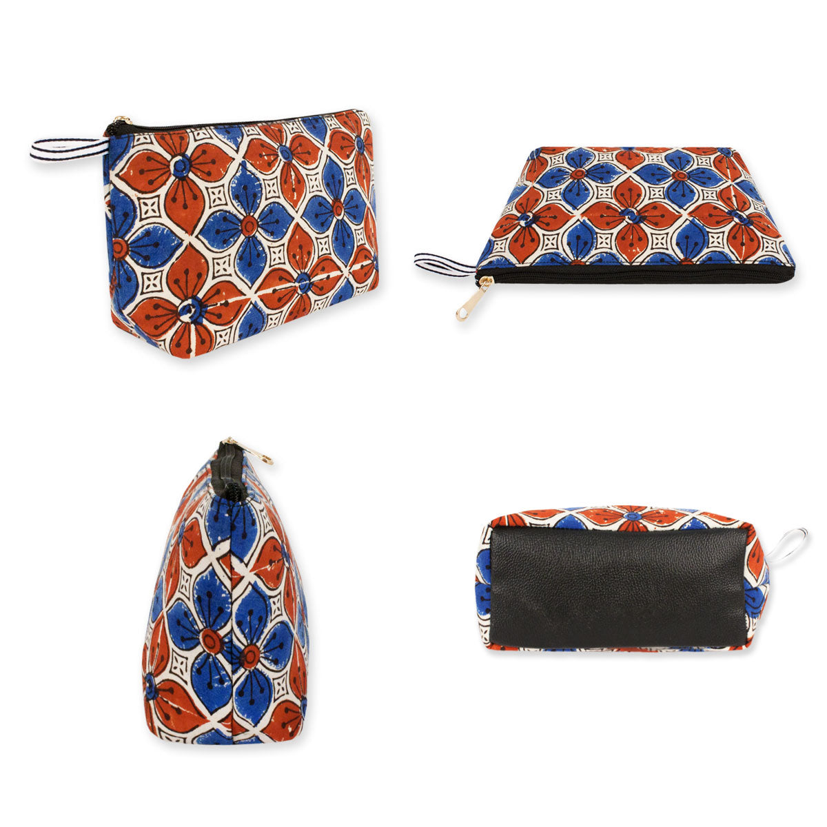Red Blue Flower Messenger Pouch Combo