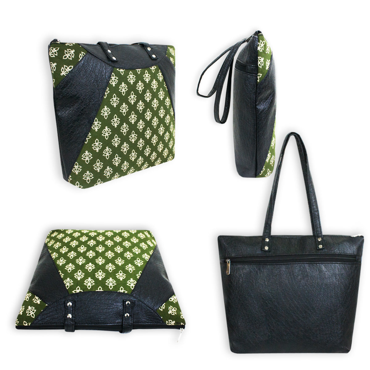Green Leaves Tote/Pouch Combo