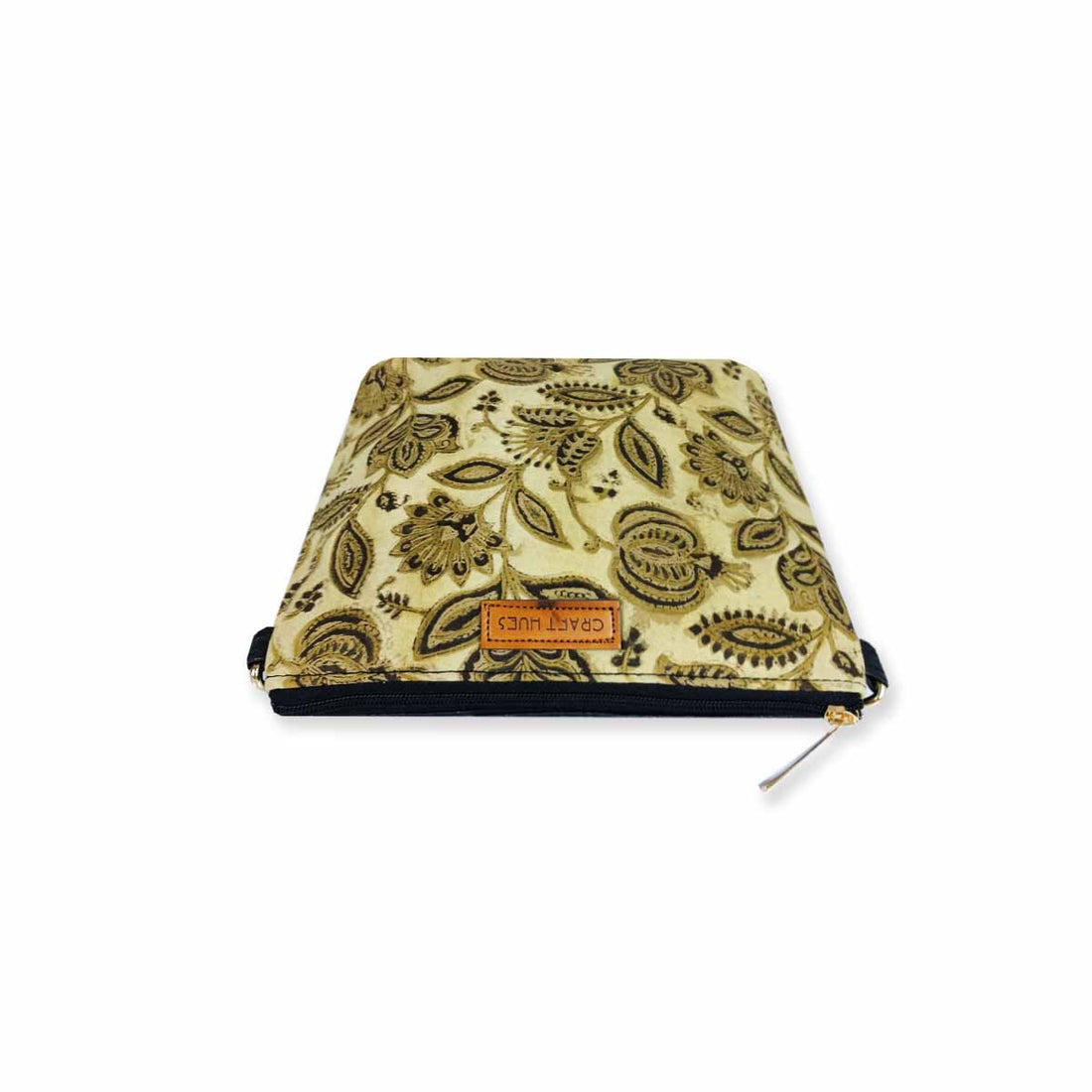 Block-Printed Golden Garden Sling Bag