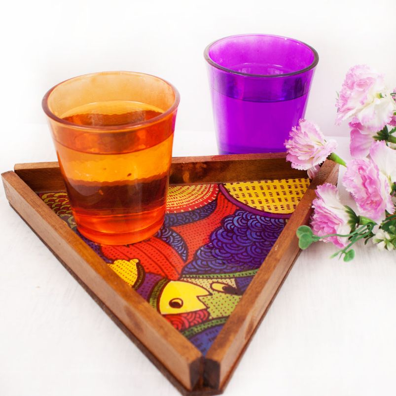 Gond World Triangle Serving Tray