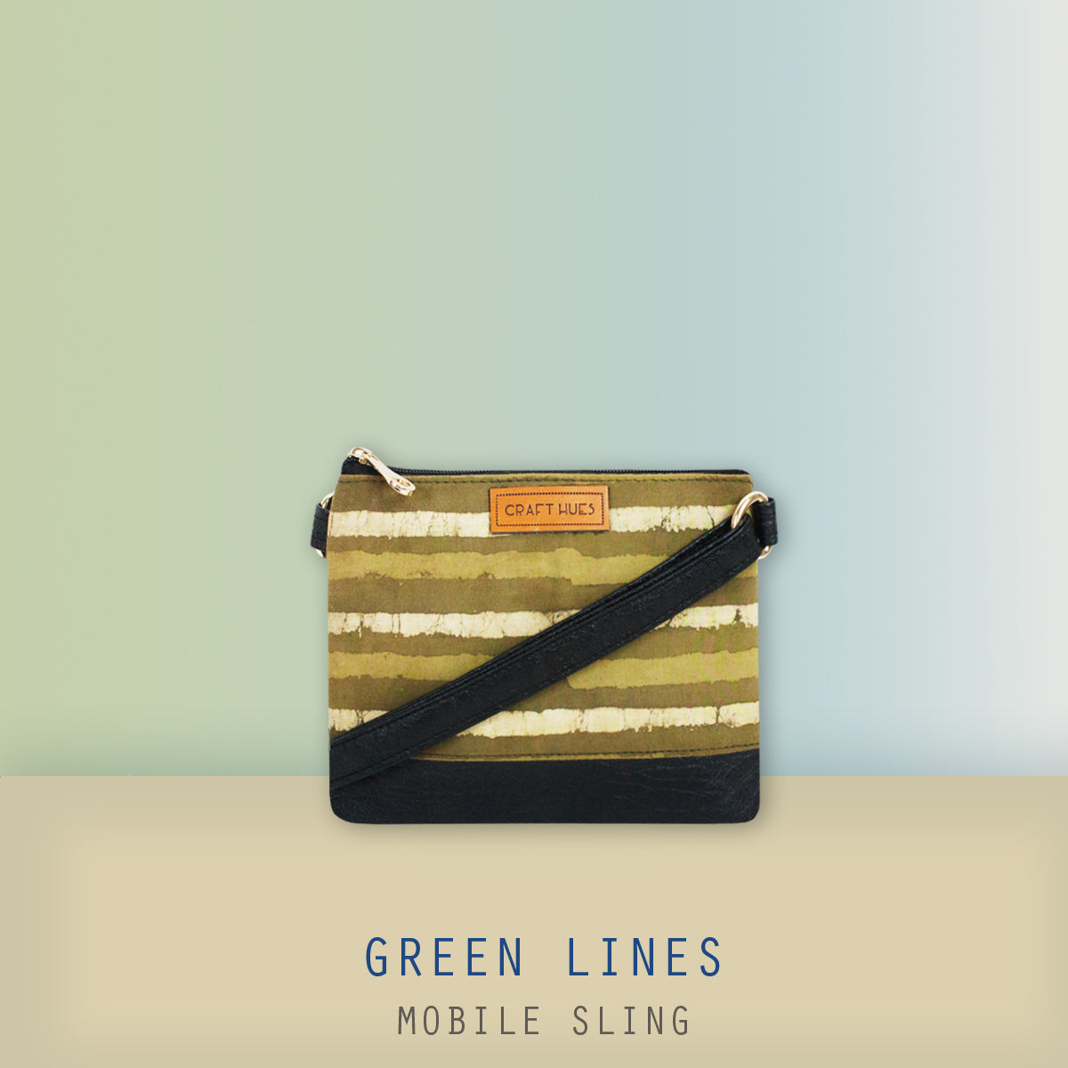 Green Lines Mobile Sling Bag