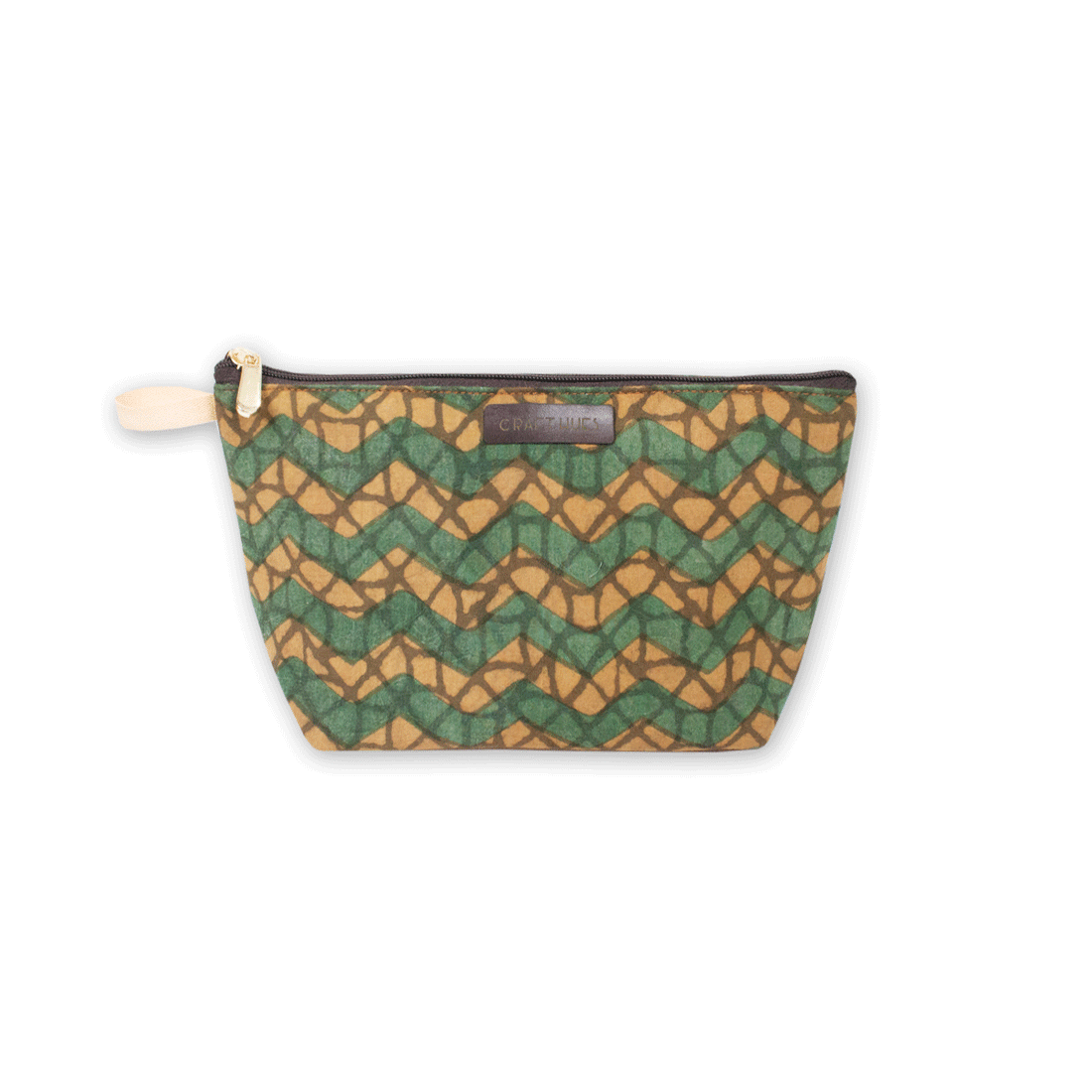 Wavy Road Block Printed Pouch