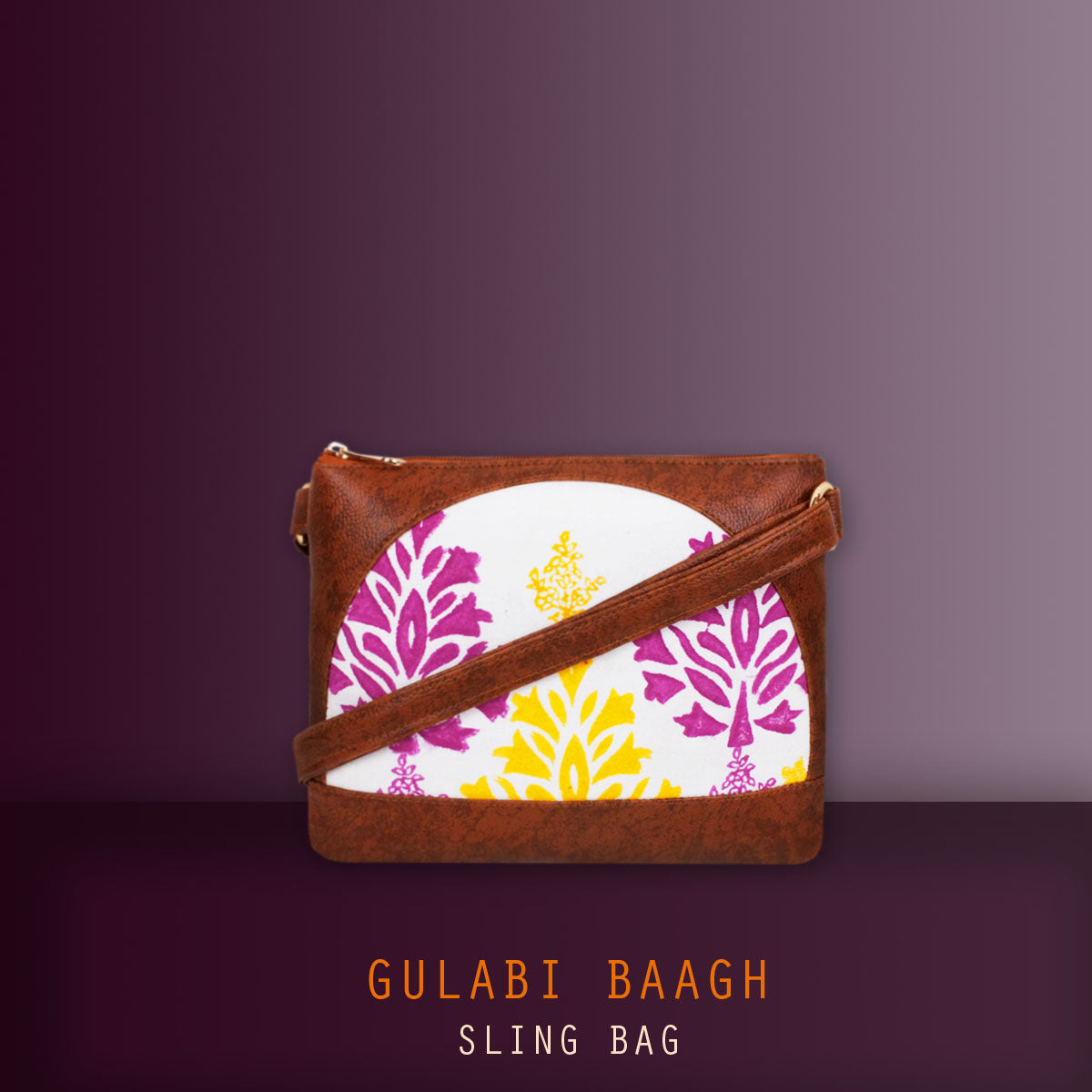 Gulabi Baagh Block Printed Sling Bag
