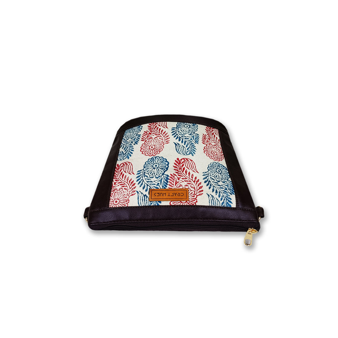 Indian Flower Block-Printed Bucket Sling Bag