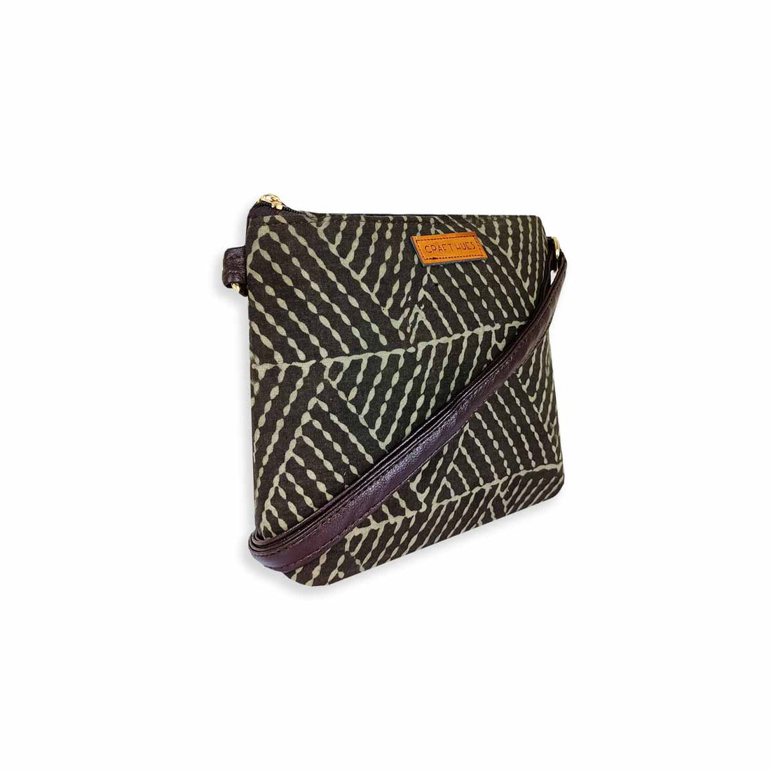 Block-Printed Katha Sling Bag