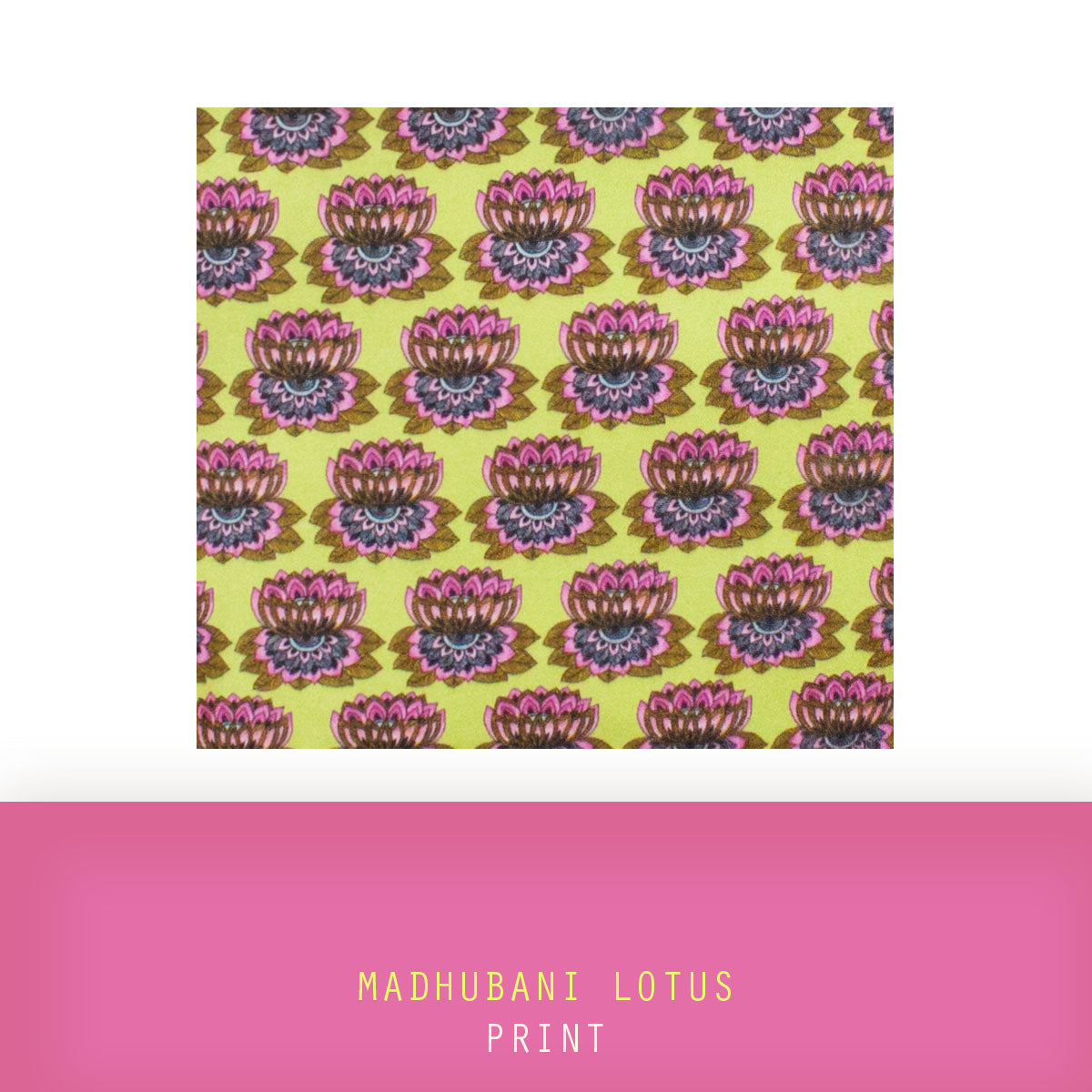 Madhubani Lotus Tote Bag