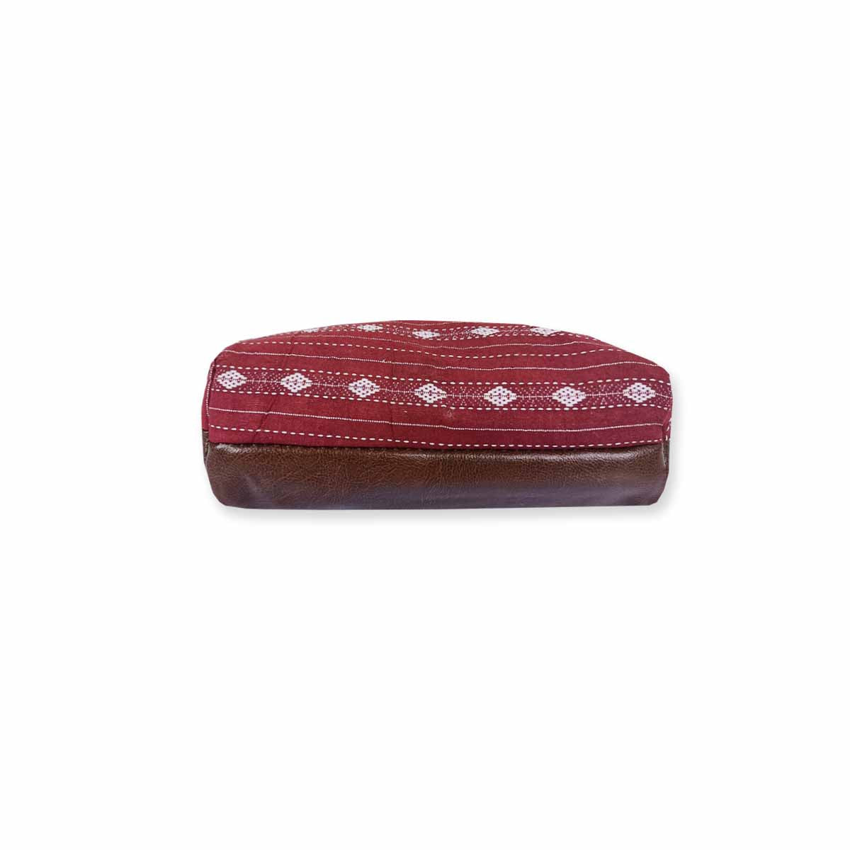 Magical Maroon Ikkat Pouch Bag