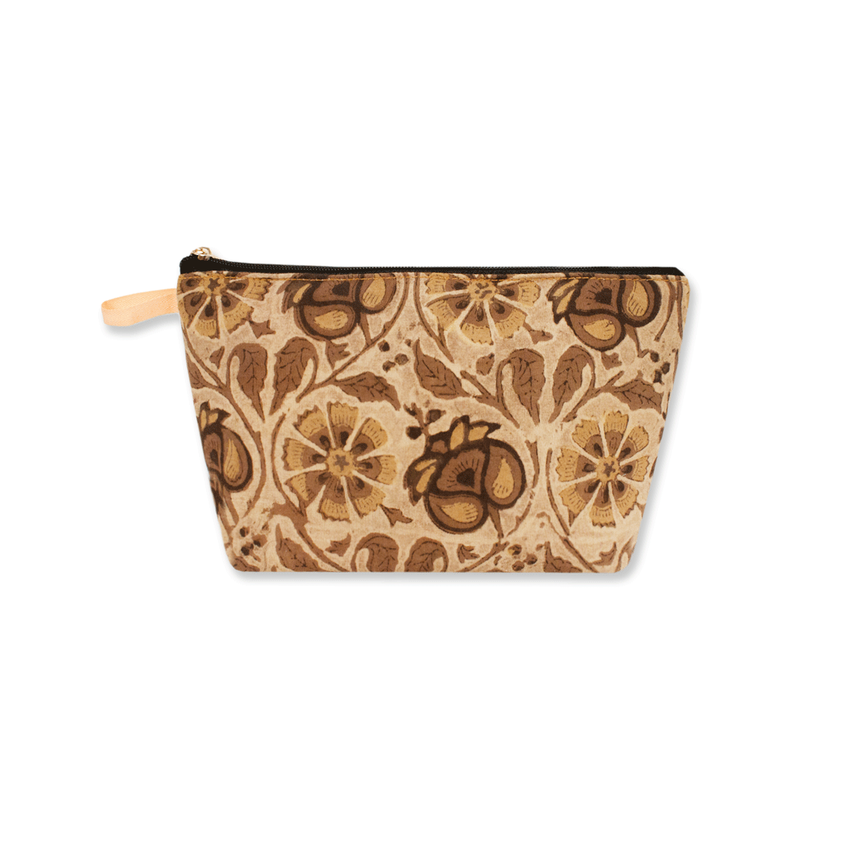 Mughal Floral Block Printed Pouch