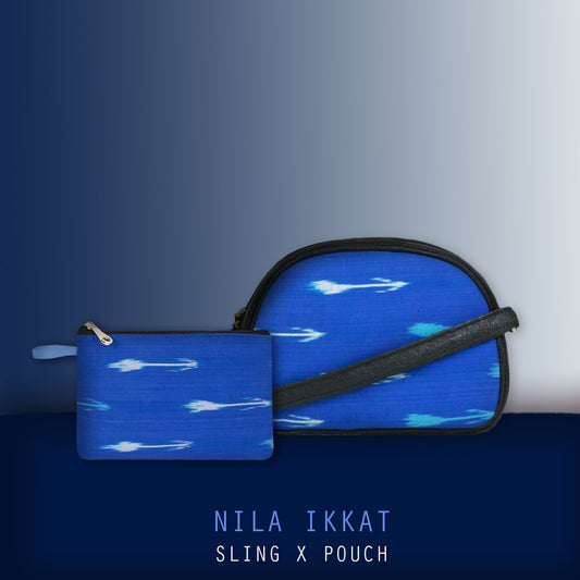 Nila Ikkat Sling and Pouch Combo