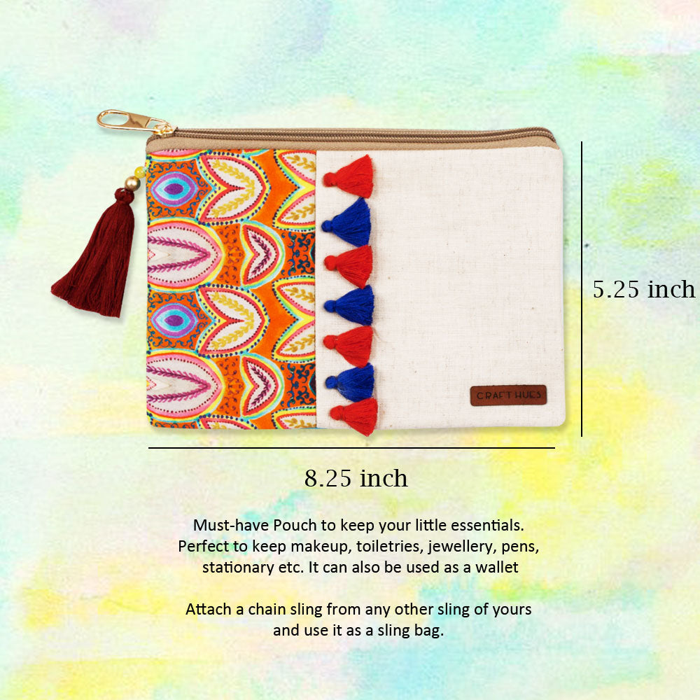 Indian Flower Multi-purpose Pouch