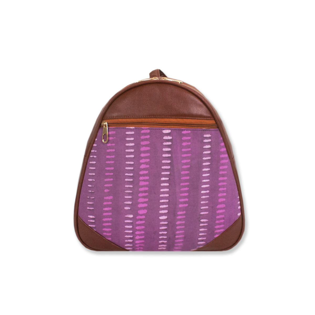 Pretty Purple Block-printed Backpack