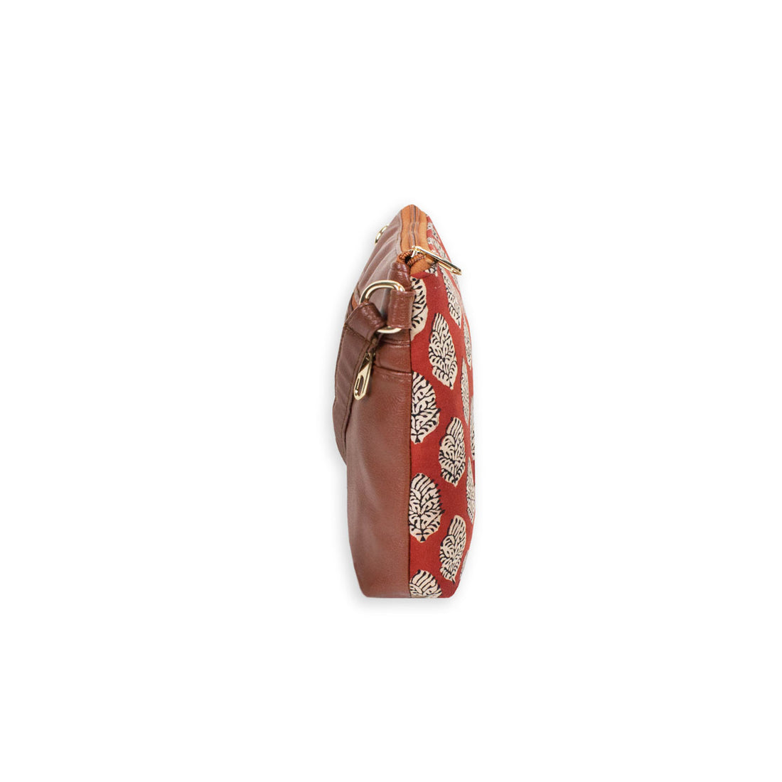 Block-Printed Red Buti Sling Bag