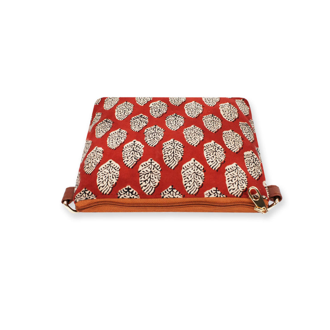 Block-Printed Red Buti Sling Bag