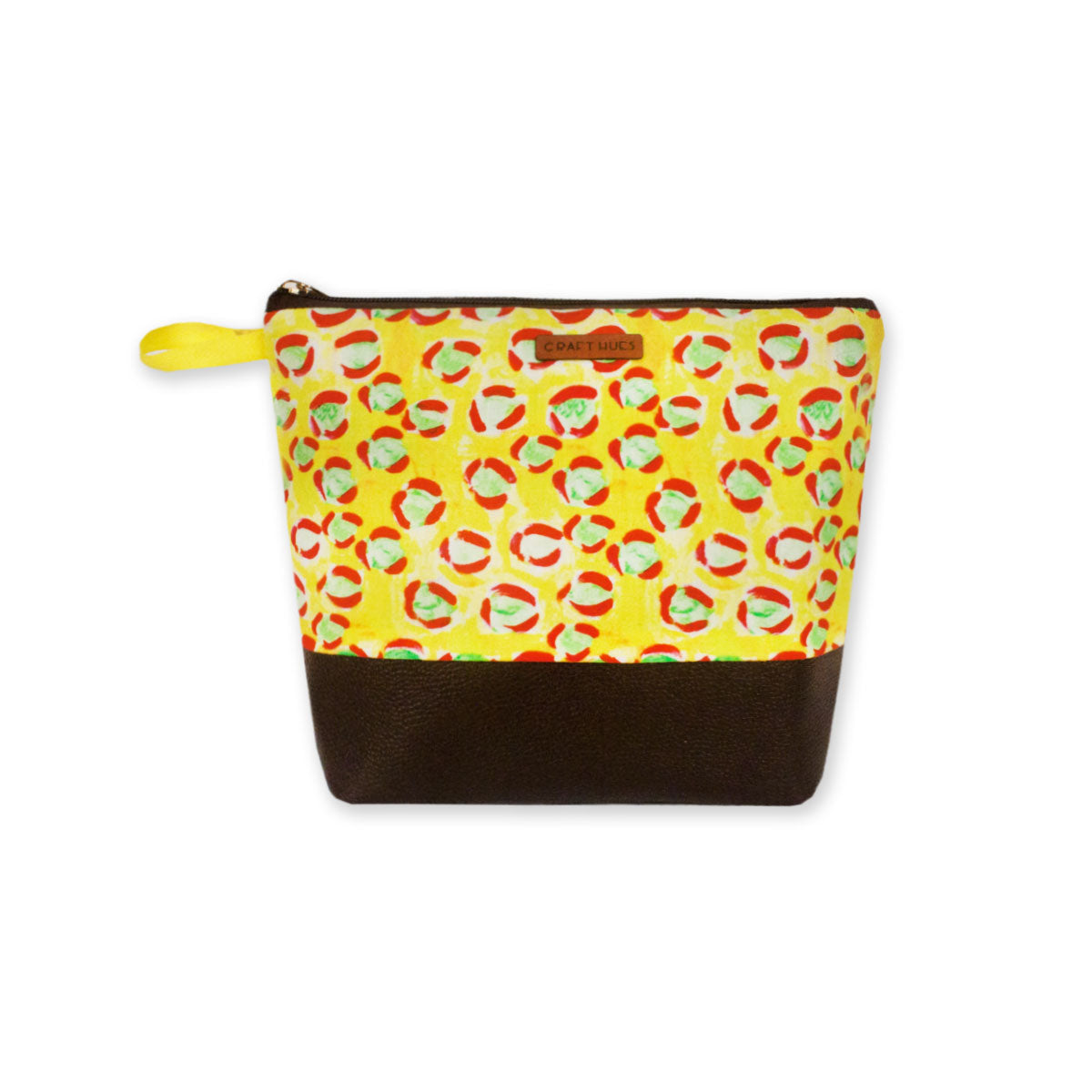 Red Bubbles Printed Pouch