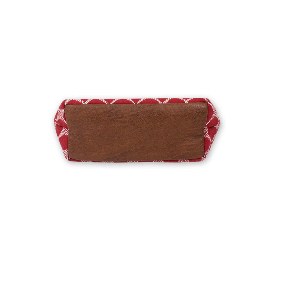 Red Petals Block Printed Pouch